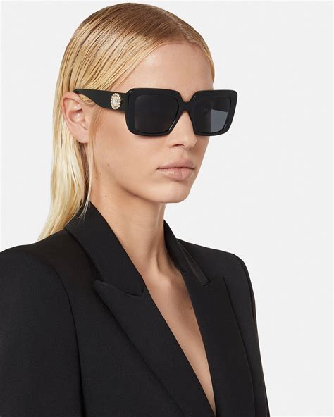 versace amber crystal glam sunglasses